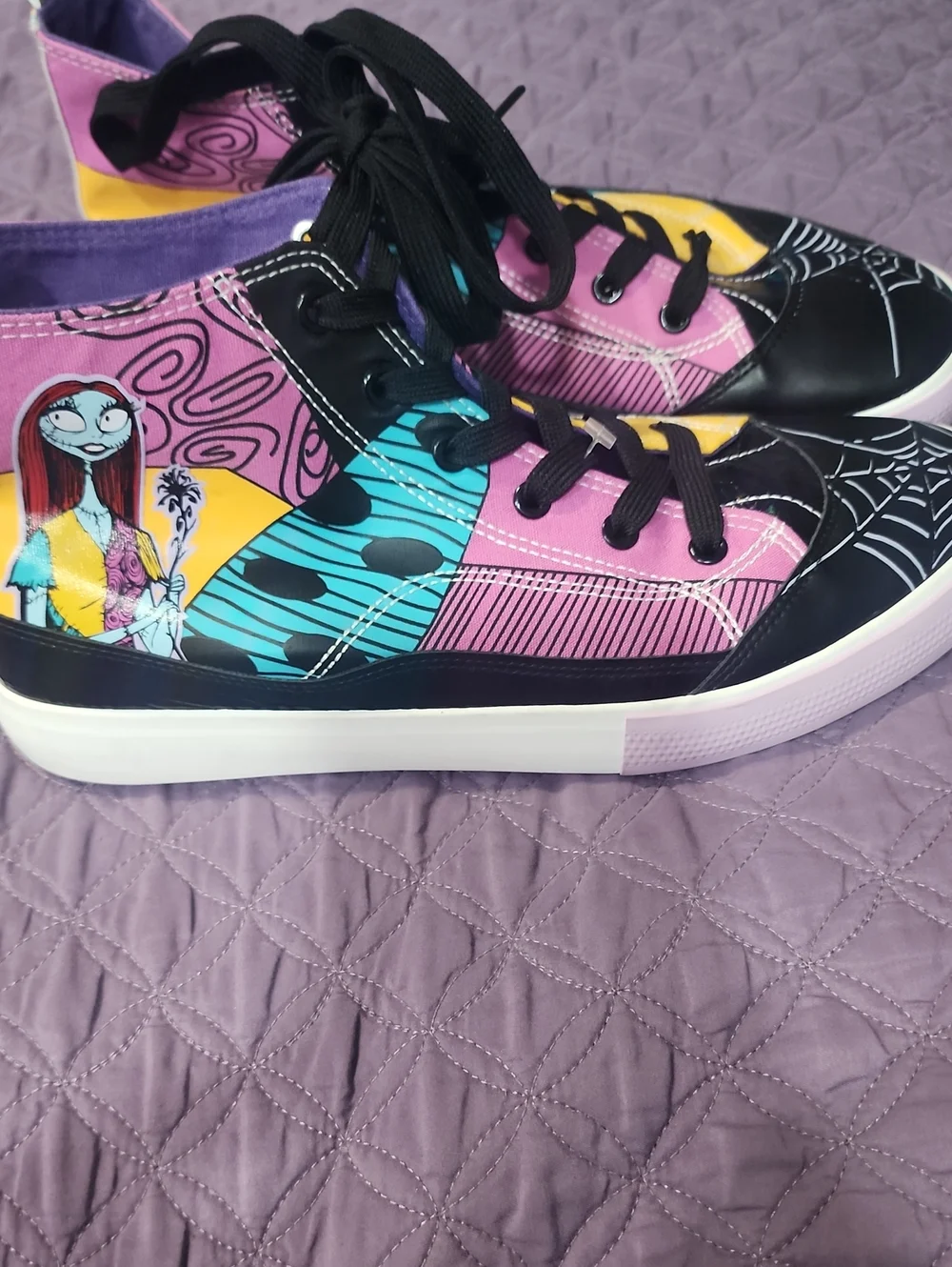 Nightmare Before Christmas Patchwork High-Top Sneakers Size 11